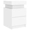 vidaXL Bedside Cabinets with LED Lights 2 pcs White 35x39x55 cm