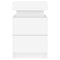 vidaXL Bedside Cabinets with LED Lights 2 pcs White 35x39x55 cm