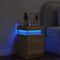 vidaXL Bedside Cabinet with LED Lights Sonoma Oak 35x39x55 cm