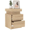 vidaXL Bedside Cabinet with LED Lights Sonoma Oak 35x39x55 cm