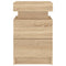 vidaXL Bedside Cabinet with LED Lights Sonoma Oak 35x39x55 cm