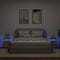 vidaXL Bedside Cabinets with LED Lights 2 pcs Sonoma Oak 35x39x55 cm