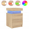 vidaXL Bedside Cabinets with LED Lights 2 pcs Sonoma Oak 35x39x55 cm