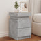 vidaXL Bedside Cabinets with LED Lights 2 pcs Concrete Grey 35x39x55 cm