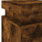 vidaXL Bedside Cabinet with LED Lights Smoked Oak 35x39x55 cm