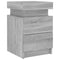 vidaXL Bedside Cabinet with LED Lights Grey Sonoma 35x39x55 cm