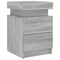 vidaXL Bedside Cabinets with LED Lights 2 pcs Grey Sonoma 35x39x55 cm