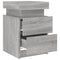 vidaXL Bedside Cabinets with LED Lights 2 pcs Grey Sonoma 35x39x55 cm