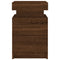 vidaXL Bedside Cabinet with LED Lights Brown Oak 35x39x55 cm