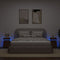 vidaXL Bedside Cabinets with LED Lights 2 pcs Brown Oak 35x39x55 cm