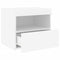 vidaXL Bedside Cabinet with LED Lights White 50x40x45 cm