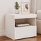 vidaXL Bedside Cabinet with LED Lights White 50x40x45 cm