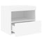 vidaXL Bedside Cabinets with LED Lights 2 pcs White 50x40x45 cm
