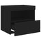 vidaXL Bedside Cabinet with LED Lights Black 50x40x45 cm