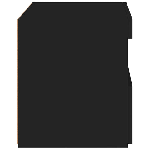 vidaXL Bedside Cabinet with LED Lights Black 50x40x45 cm