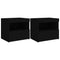 vidaXL Bedside Cabinets with LED Lights 2 pcs Black 50x40x45 cm