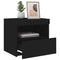 vidaXL Bedside Cabinets with LED Lights 2 pcs Black 50x40x45 cm