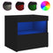 vidaXL Bedside Cabinets with LED Lights 2 pcs Black 50x40x45 cm