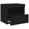 vidaXL Bedside Cabinets with LED Lights 2 pcs Black 50x40x45 cm