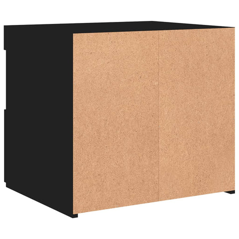 vidaXL Bedside Cabinets with LED Lights 2 pcs Black 50x40x45 cm