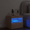 vidaXL Bedside Cabinet with LED Lights Sonoma Oak 50x40x45 cm
