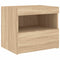 vidaXL Bedside Cabinet with LED Lights Sonoma Oak 50x40x45 cm