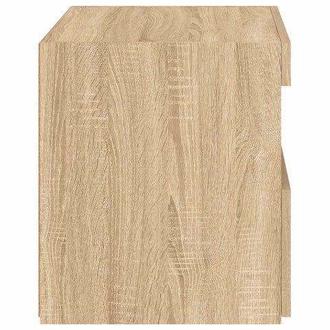 vidaXL Bedside Cabinet with LED Lights Sonoma Oak 50x40x45 cm