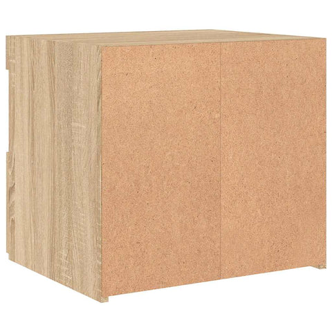 vidaXL Bedside Cabinet with LED Lights Sonoma Oak 50x40x45 cm