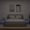 vidaXL Bedside Cabinets with LED Lights 2 pcs Sonoma Oak 50x40x45 cm