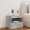 vidaXL Bedside Cabinet with LED Lights Concrete Grey 50x40x45 cm
