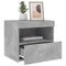 vidaXL Bedside Cabinets with LED Lights 2 pcs Concrete Grey 50x40x45 cm