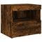 vidaXL Bedside Cabinets with LED Lights 2 pcs Smoked Oak 50x40x45 cm