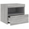 vidaXL Bedside Cabinets with LED Lights 2 pcs Grey Sonoma 50x40x45 cm