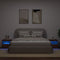 vidaXL Bedside Cabinets with LED Lights 2 pcs Brown Oak 50x40x45 cm