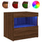 vidaXL Bedside Cabinets with LED Lights 2 pcs Brown Oak 50x40x45 cm