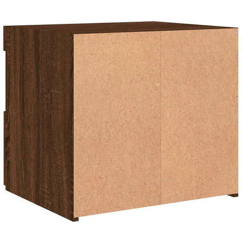 vidaXL Bedside Cabinets with LED Lights 2 pcs Brown Oak 50x40x45 cm
