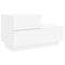 vidaXL Bedside Cabinet with LED Lights White 70x36x40.5 cm