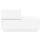 vidaXL Bedside Cabinet with LED Lights White 70x36x40.5 cm