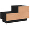 vidaXL Bedside Cabinet with LED Lights Black 70x36x40.5 cm
