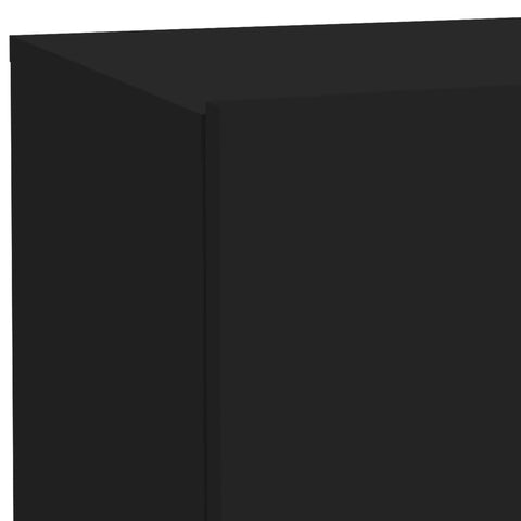 vidaXL Bedside Cabinet with LED Lights Black 70x36x40.5 cm