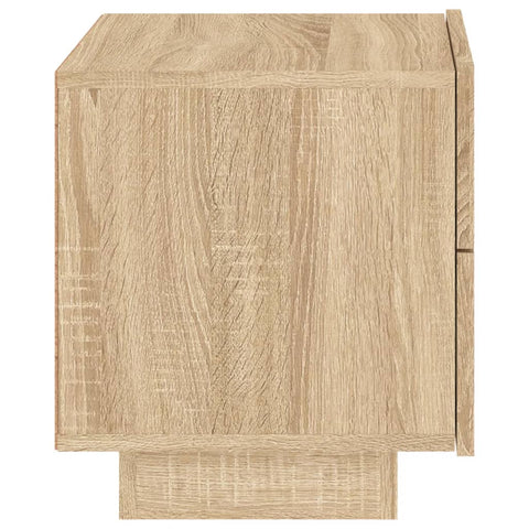 vidaXL Bedside Cabinet with LED Lights Sonoma Oak 70x36x40.5 cm