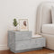 vidaXL Bedside Cabinet with LED Lights Concrete Grey 70x36x40.5 cm