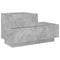 vidaXL Bedside Cabinet with LED Lights Concrete Grey 70x36x40.5 cm