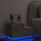 vidaXL Bedside Cabinet with LED Lights Concrete Grey 70x36x40.5 cm