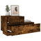 vidaXL Bedside Cabinet with LED Lights Smoked Oak 70x36x40.5 cm