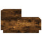 vidaXL Bedside Cabinet with LED Lights Smoked Oak 70x36x40.5 cm