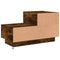 vidaXL Bedside Cabinet with LED Lights Smoked Oak 70x36x40.5 cm