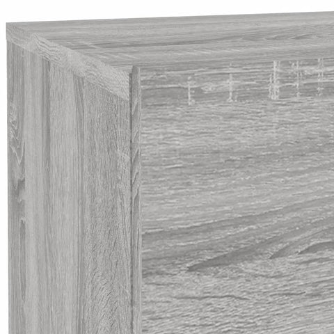 vidaXL Bedside Cabinet with LED Lights Grey Sonoma 70x36x40.5 cm