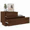 vidaXL Bedside Cabinet with LED Lights Brown Oak 70x36x40.5 cm