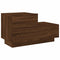 vidaXL Bedside Cabinet with LED Lights Brown Oak 70x36x40.5 cm
